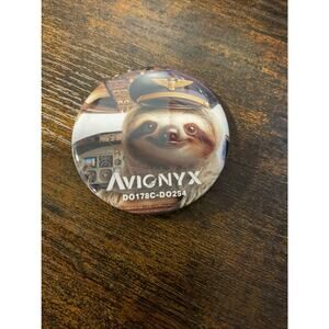 Sloth Airplane Captain magmatic button